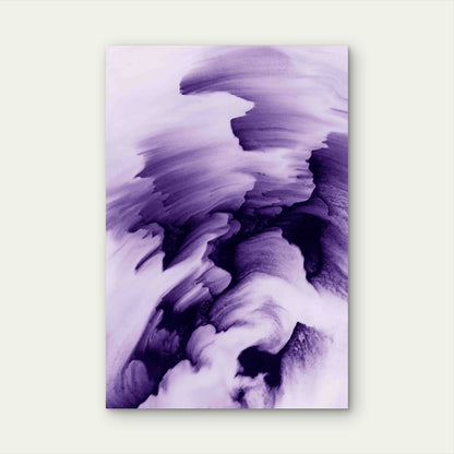 Abstract Violet Artwork 60x90cm Metal Print Ready to Hang