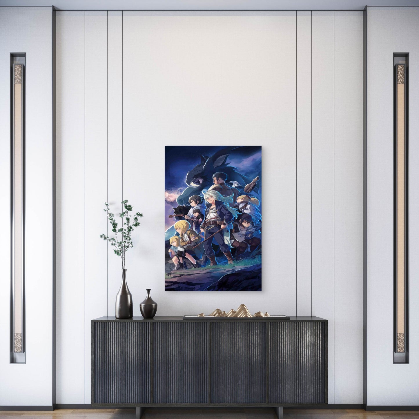 Warriors Clashing Anime Battles Metal Print Ready to Hang