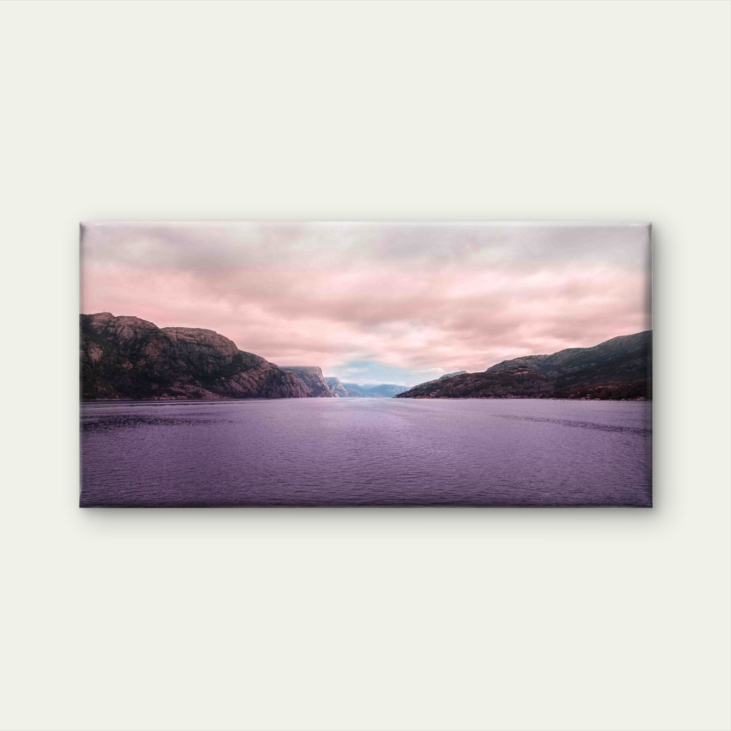 Sea Surrounded By High Rocks Wall Art Canvas Office Home Room Framed 120x60cm