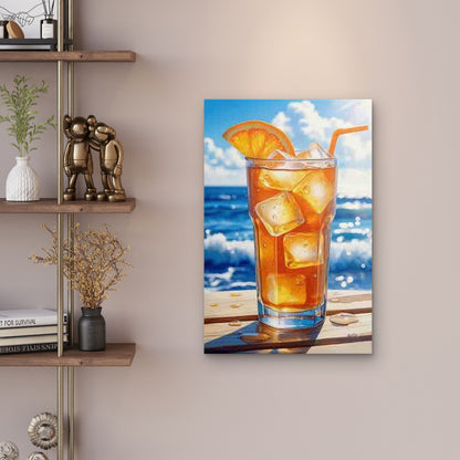 Cool Coastal Time Themed Metal Print Ready to Hang