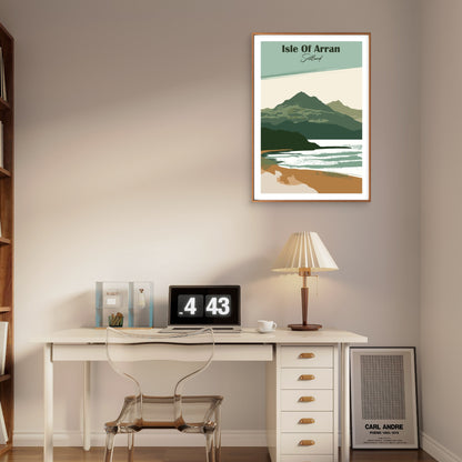 Isle Of Arran Scotland Vintage Mountain Travel Poster Print Wall Art