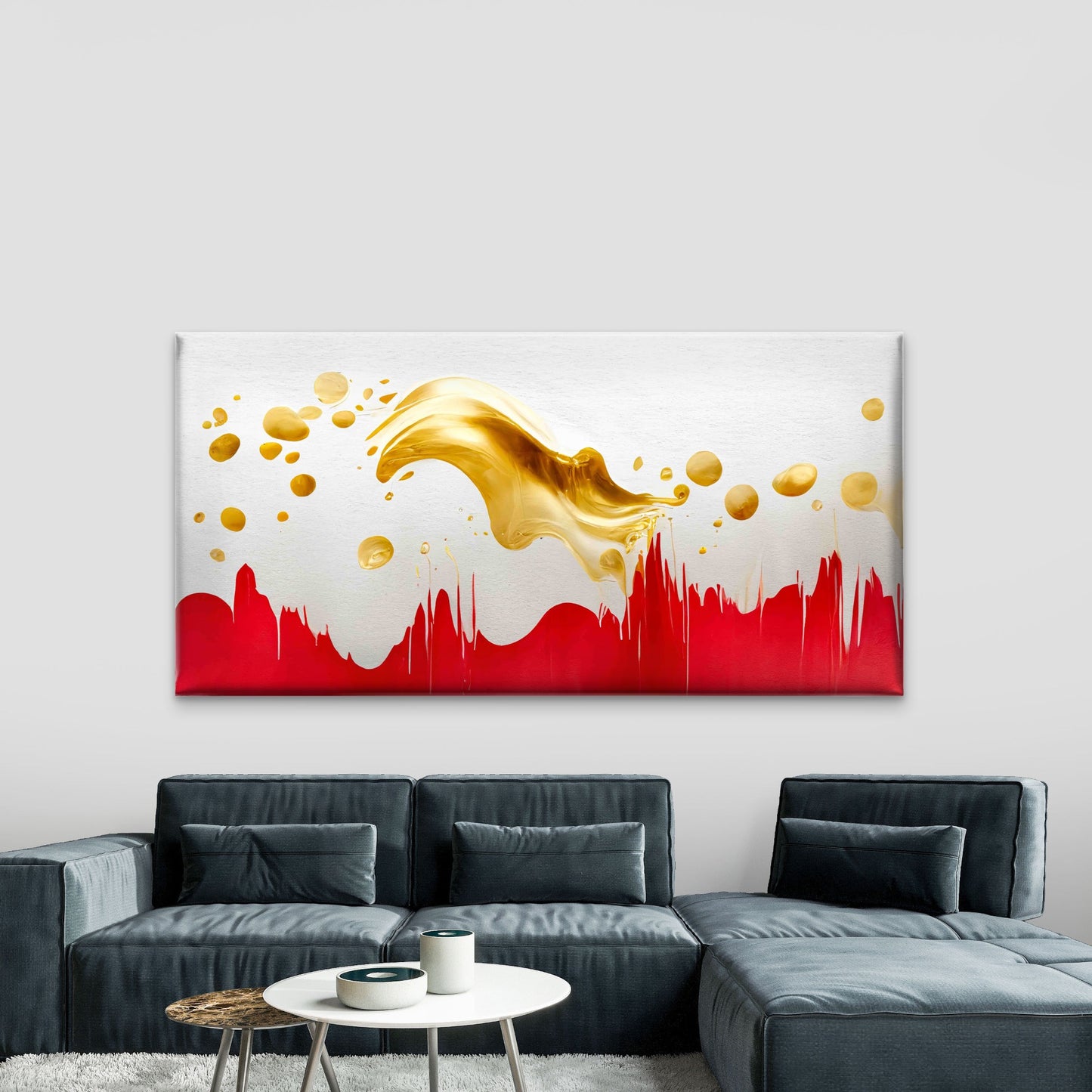 Abstract Mixed Paint Background Wall Art Canvas Office Home Room Framed 120x60cm