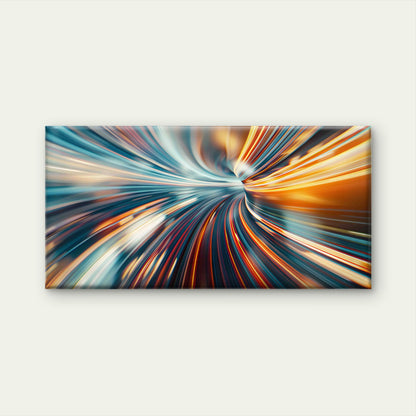 Abstract Lines Blur Speed Wall Art Canvas Office Home Room Framed 120x60cm - Bella Home Decor