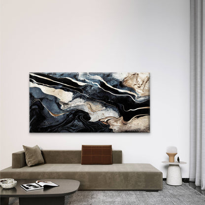 Natural Luxury Marbling Pattern Wall Art Canvas Office Home Room Framed 120x60cm