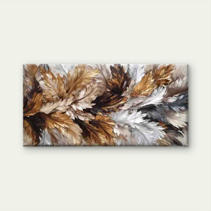 Elegant Feather Artwork Wall Art Canvas Office Home Room Framed 120x60cm - Bella Home Decor