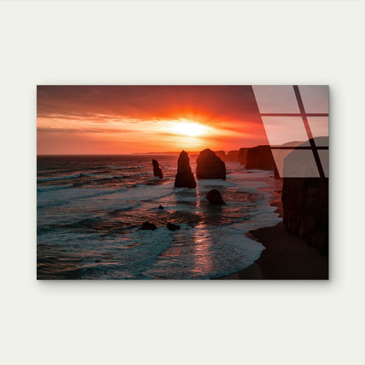 The Twelve Apostles, Australia Glass Printing Wall Art Australian Made Quality