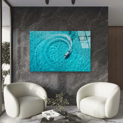 Tropical Sea Water Ripp Tempered Glass Printing Wall Art Australian Made Quality