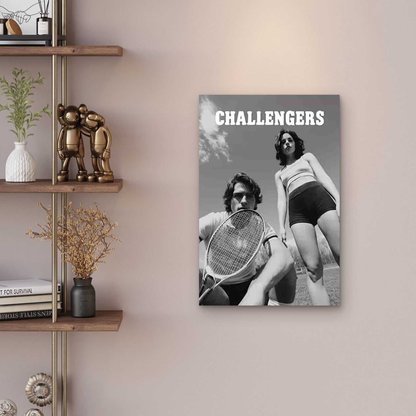 The Theme of Tennis Rivalry Metal Print Ready to Hang - Bella Home Decor