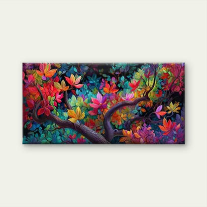 Vibrant Flowers And Branches Wall Art Canvas Office Home Room Framed 120x60cm - Bella Home Decor