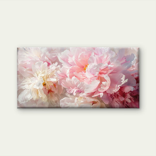 Abstract Pink Peonies Floral Wall Art Canvas Office Home Room Framed 120x60cm