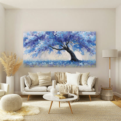 Featuring Purple Blossoms Wall Art Canvas Office Home Room Framed 120x60cm