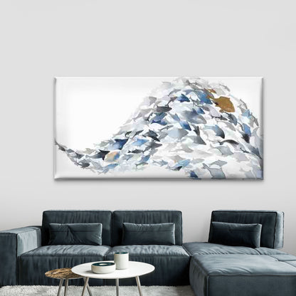 Abstract of a School of Fish Wall Art Canvas Office Home Room Framed 120x60cm