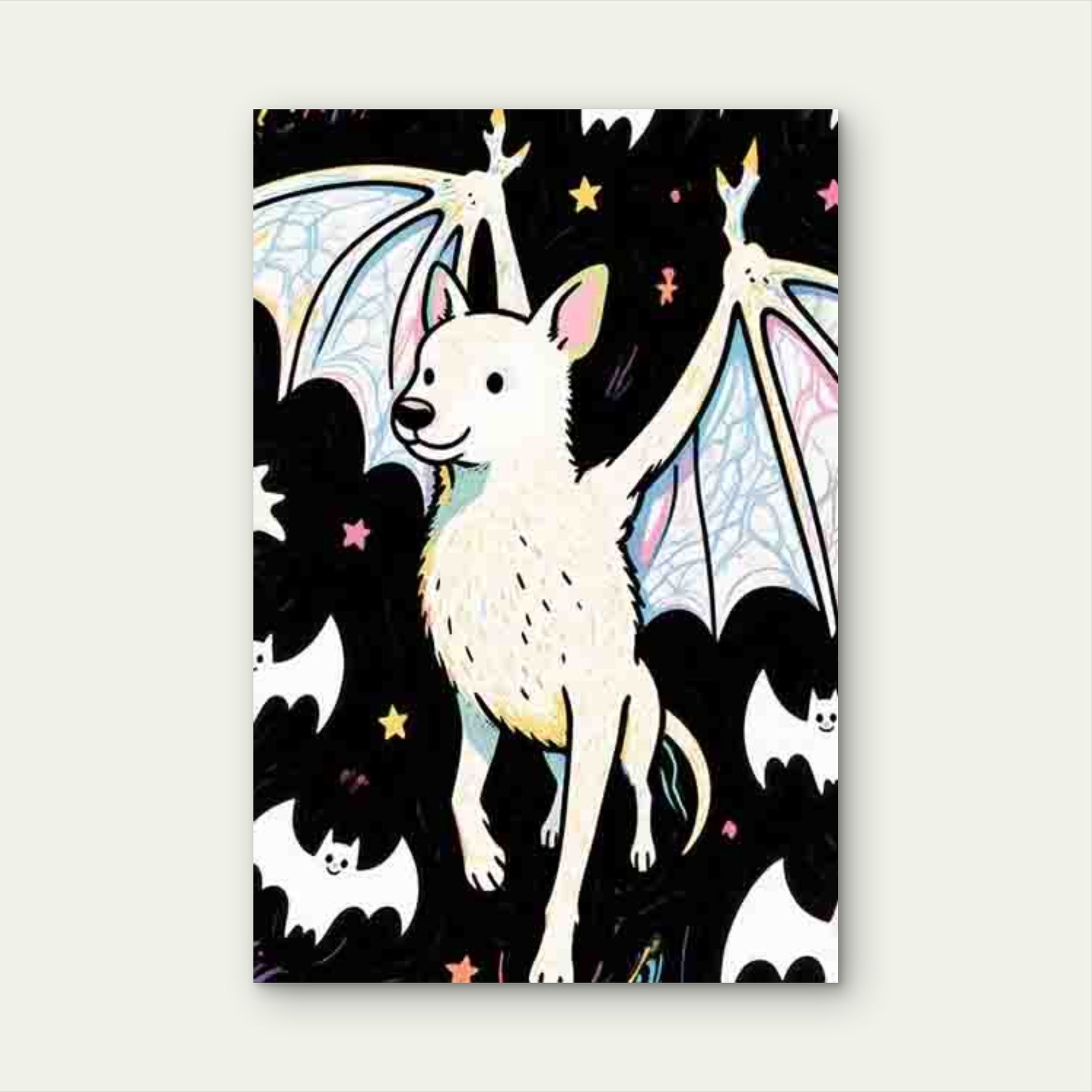 Bat - Themed  60x90cm Metal Print Ready to Hang - Bella Home Decor