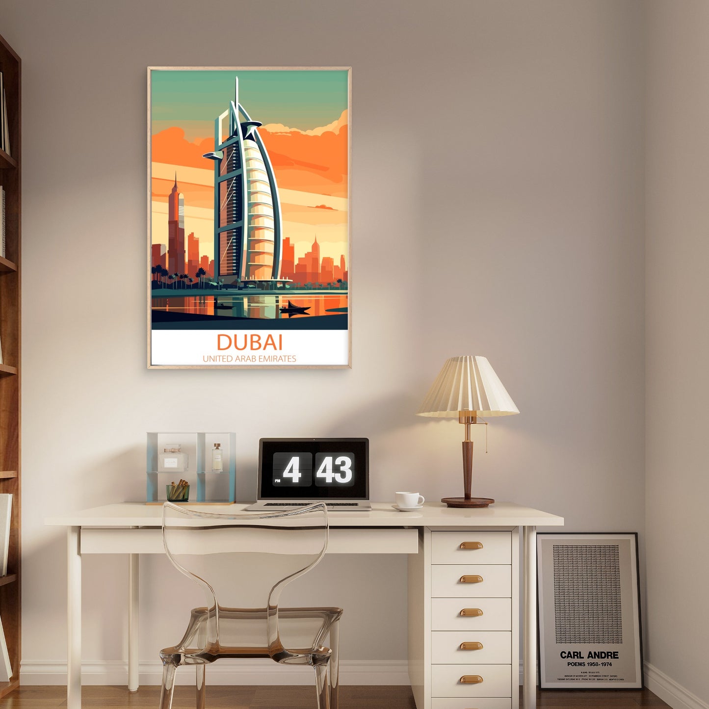 Dubai Burj Al Arab Hotel United Arab Emirates Travel Poster Print Wall Art