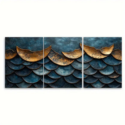3pcs Berlin Skyline Watercolor Canvas Metal Print Ready to Hang Art - Bella Home Decor