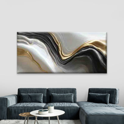 Abstract Leaf Minimalist Wall Art Canvas Office Home Room Framed 120x60cm