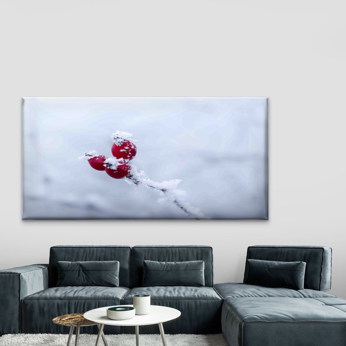 Frozen Red CWall Art Canvas Office Home Room Framed 120x60cm