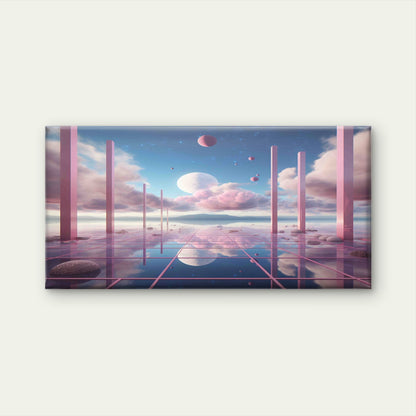 Beautiful Geometric Shapes Wall Art Canvas Office Home Room Framed 120x60cm - Bella Home Decor