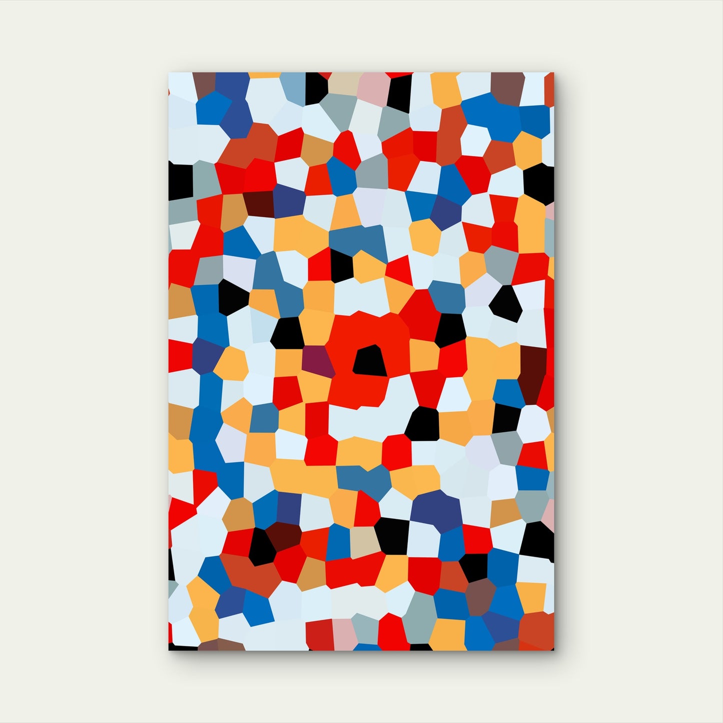 Colorful Abstract Mosaic Like Pattern 60x90cm Metal Print Ready to Hang