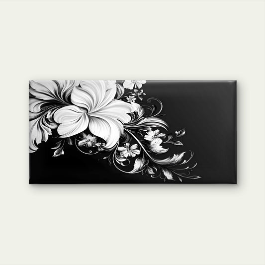 Blossoms In The Dark Wall Art Canvas Office Home Room Framed 120x60cm
