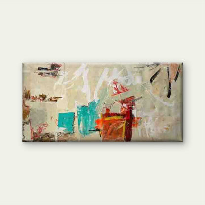 Abstract Expressionist Wall Art Canvas Office Home Room Framed 120x60cm