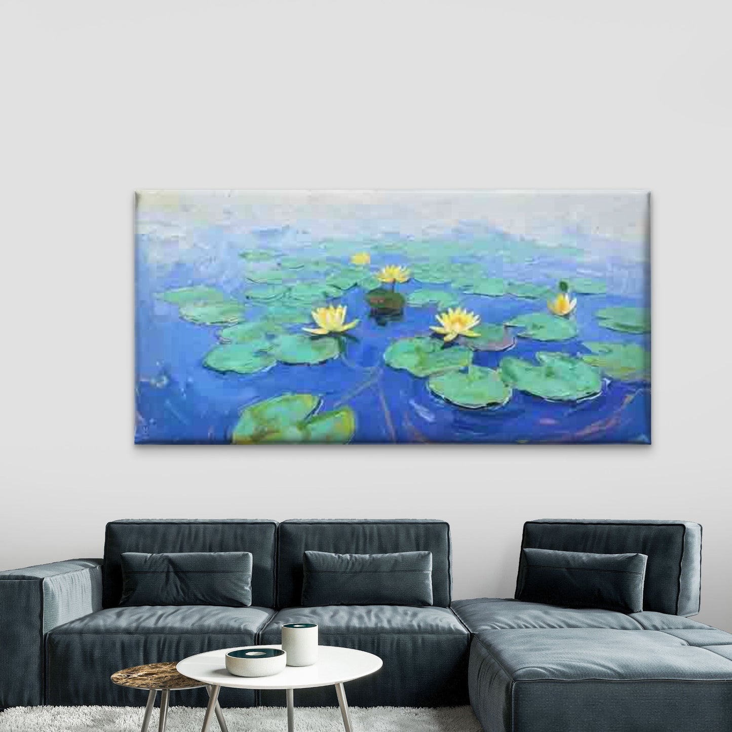 Wildflowers Under Blue Sky Wall Art Canvas Office Home Room Framed 120x60cm