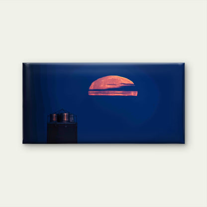 Supermoon As It Rises Wall Art Canvas Office Home Room Framed 120x60cm