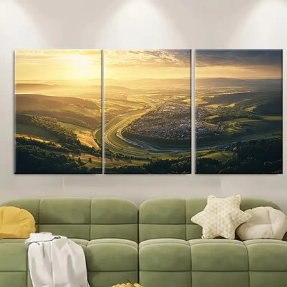 3pcs Nurburg Ahrweiler Print, Metal Print Ready to Hang Art