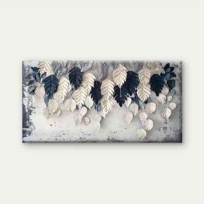Abstract with Hanging Leaves Wall Art Canvas Office Home Room Framed 120x60cm