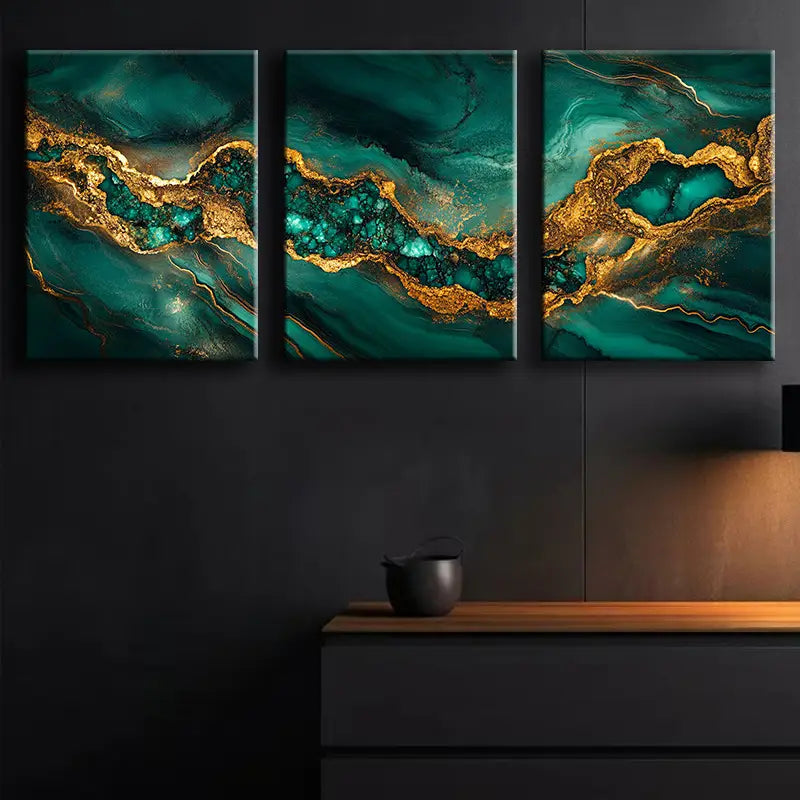 3pcs Aerial Photography Style Metal Print Ready to Hang Art - Bella Home Decor