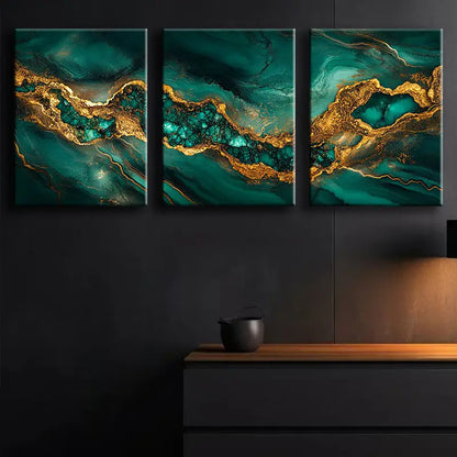 3pcs Aerial Photography Style Metal Print Ready to Hang Art - Bella Home Decor