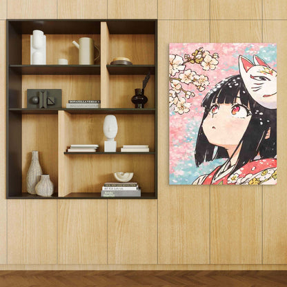 Featuring a Cherry Blossom Girl 60x90cm Metal Print Ready to Hang - Bella Home Decor