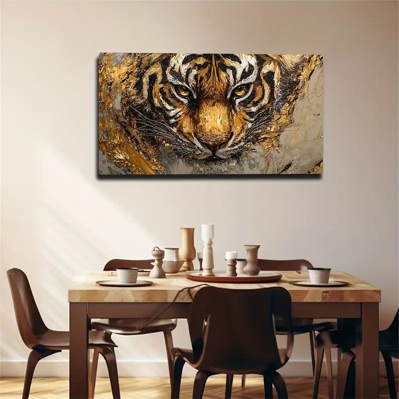 Majestic Tigers Theme Wall Art Canvas Office Home Room Framed 120x60cm - Bella Home Decor