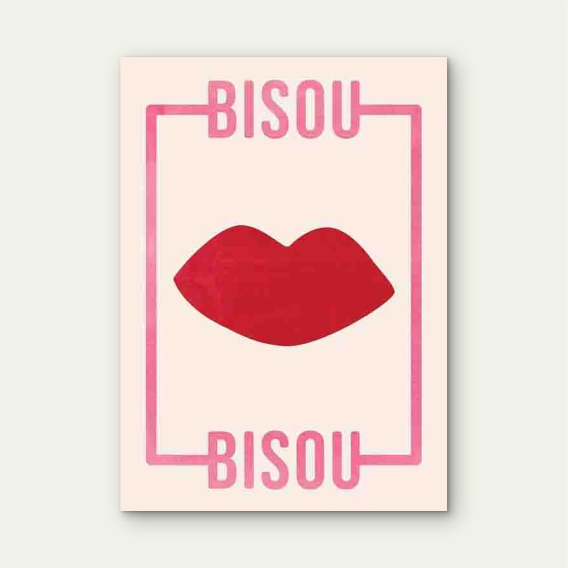 Minimalist Featuring Red Lips Metal Print Ready to Hang - Bella Home Decor