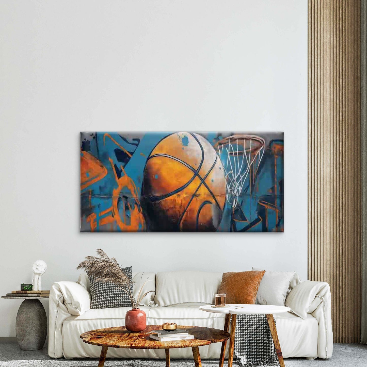Textured Abstract Painting Wall Art Canvas Office Home Room Framed 120x60cm - Bella Home Decor