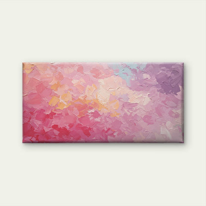 Abstract Pink Purple Thick Oil Wall Art Canvas Office Home Room Framed 120x60cm
