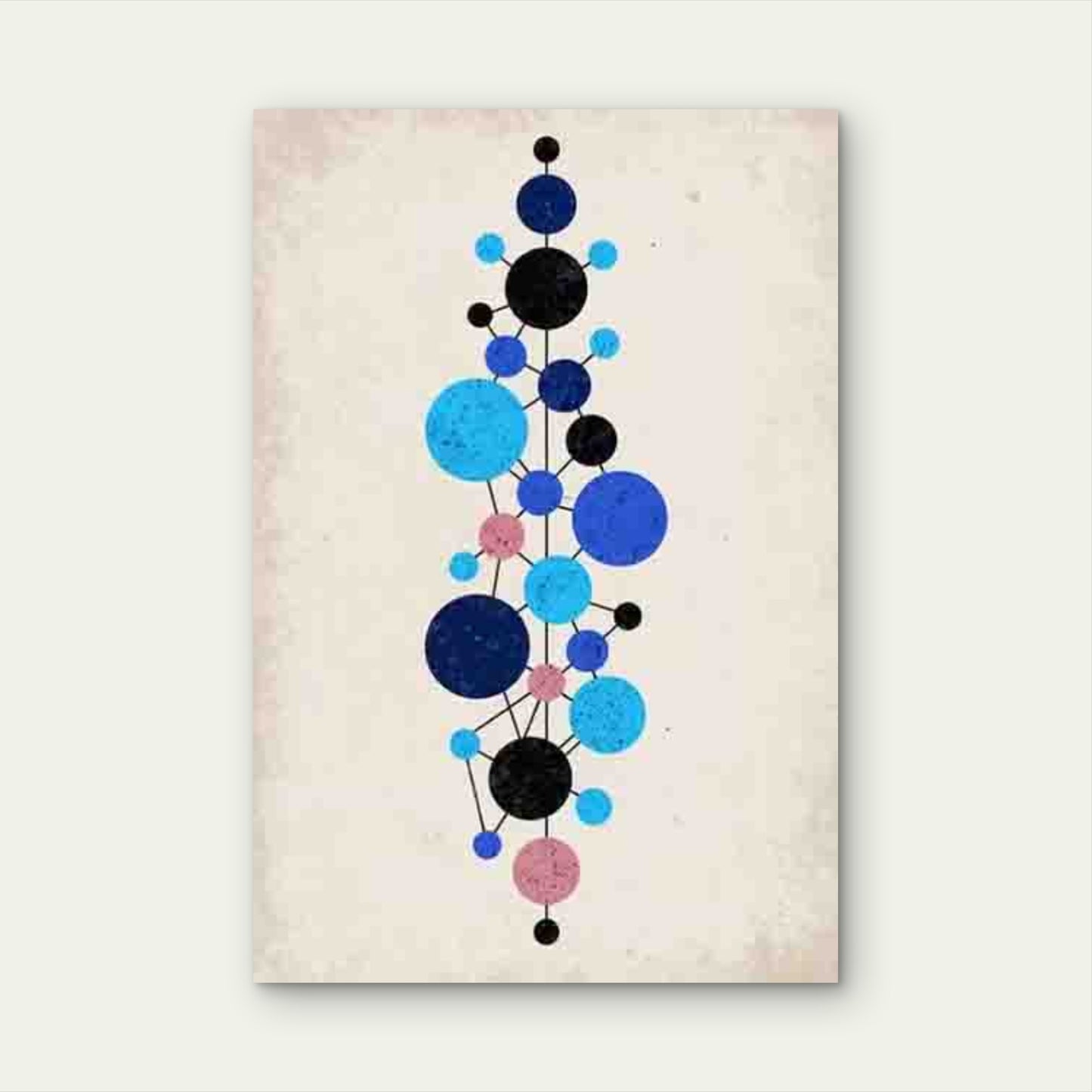 Featuring an Abstract Geometric Design 60x90cm Metal Print Ready to Hang - Bella Home Decor