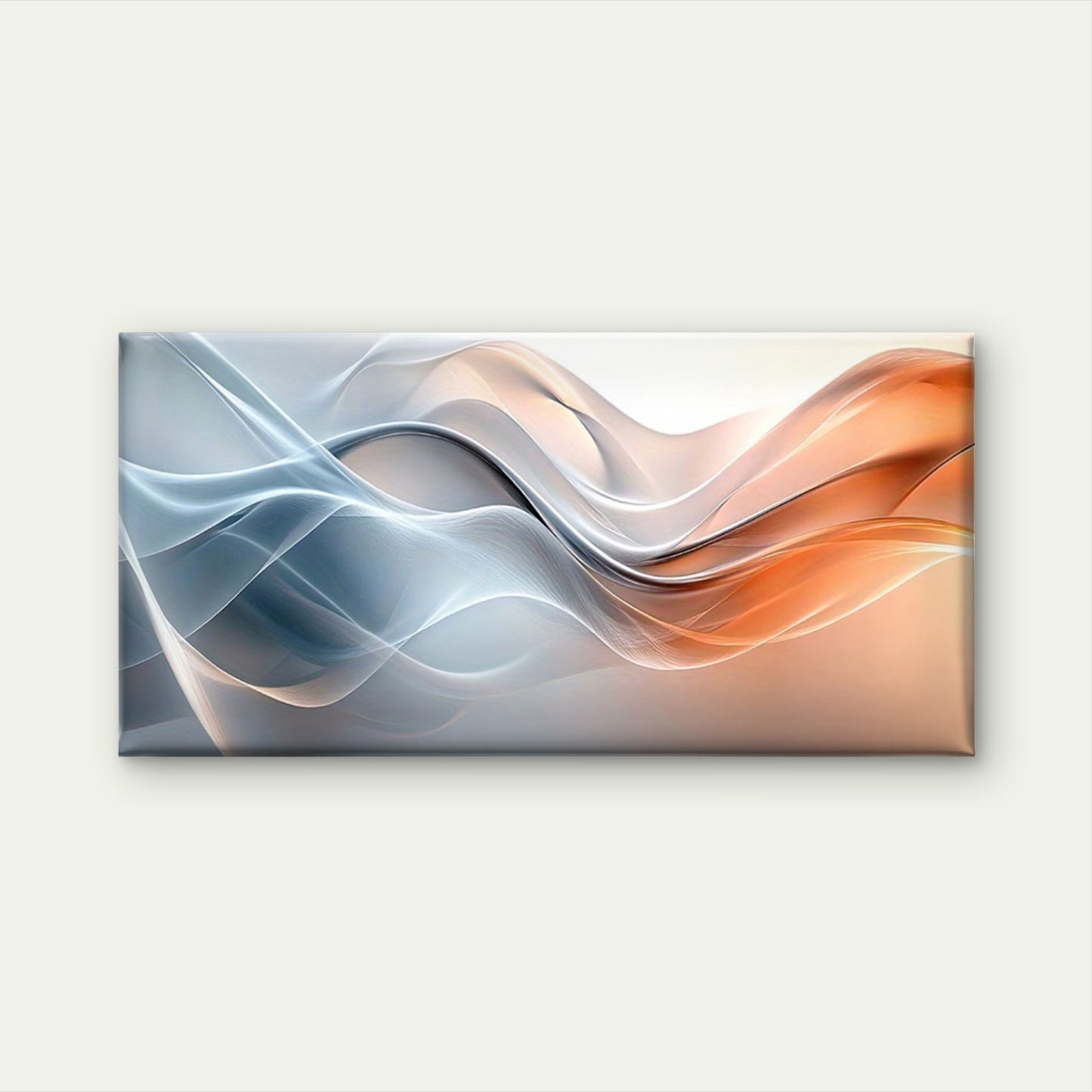 Waves of Light and Color Wall Art Canvas Office Home Room Framed 120x60cm