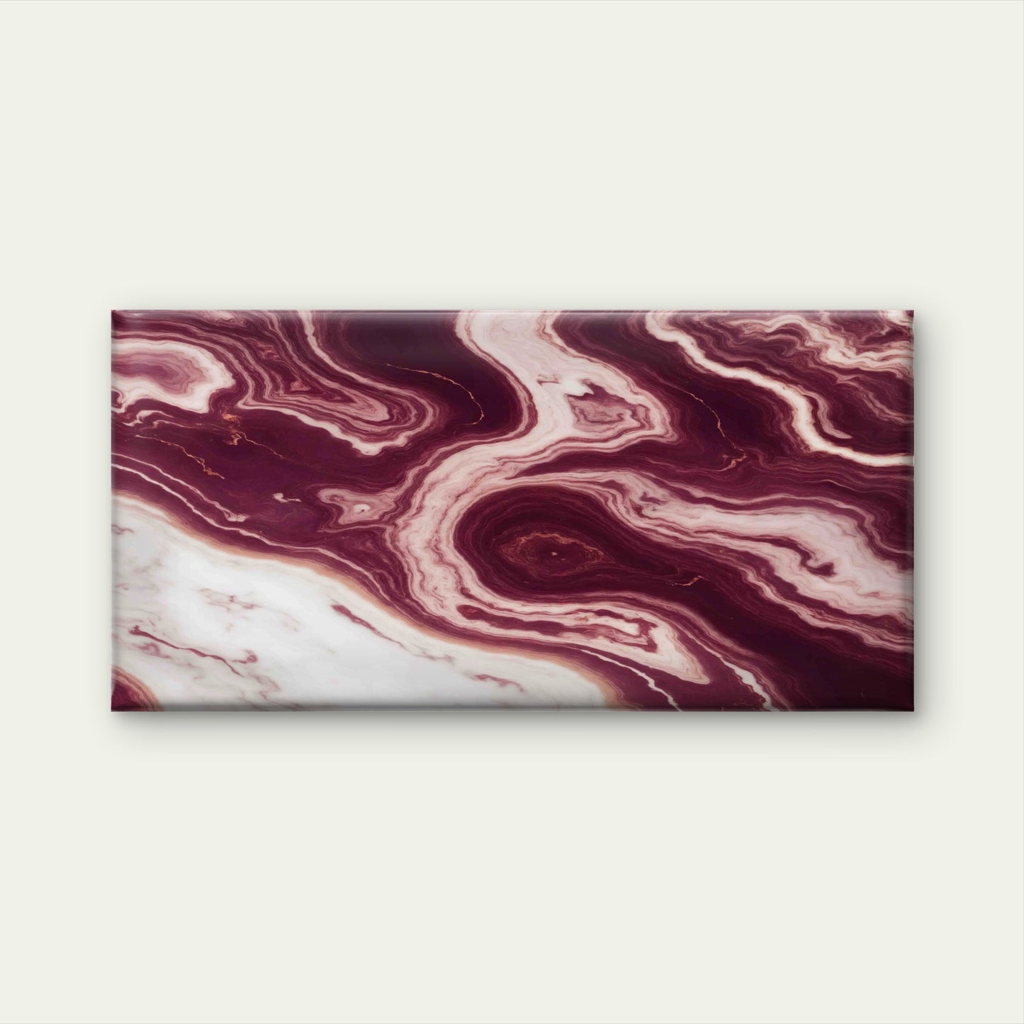 Maroon Rose Gold Marble Wall Art Canvas Office Home Room Framed 120x60cm - Bella Home Decor