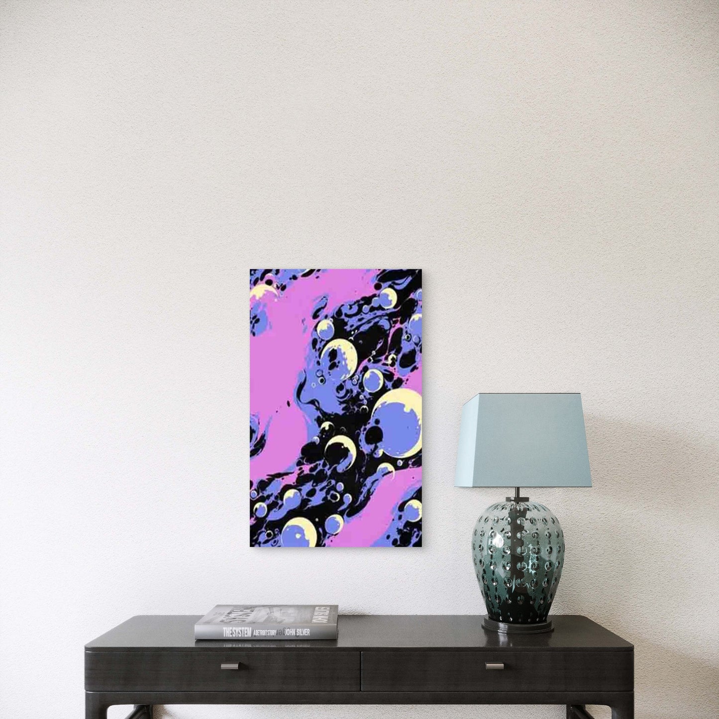 Minimalist Abstract Neutral & Bubble 60x90cm Metal Print Ready to Hang