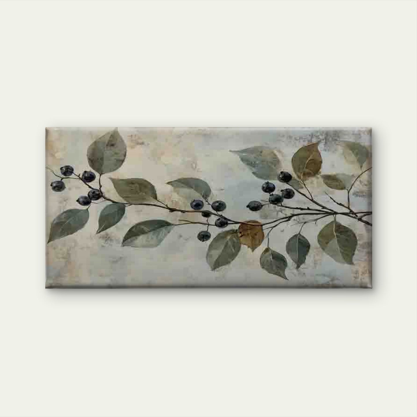 Botanical Illustration Wall Art Canvas Office Home Room Framed 120x60cm