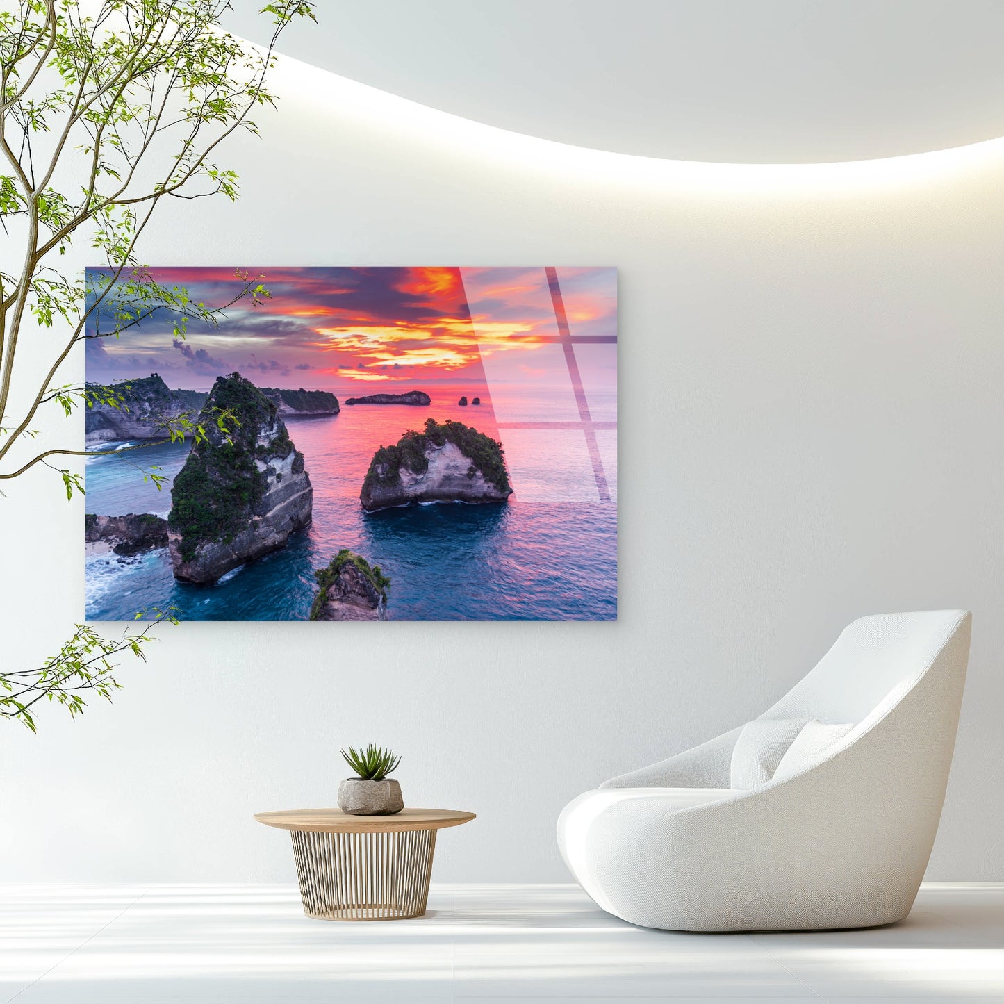 Thousand Islands Nusa Penida Sunset Acrylic Glass Printing Wall Art Australian Made Quality
