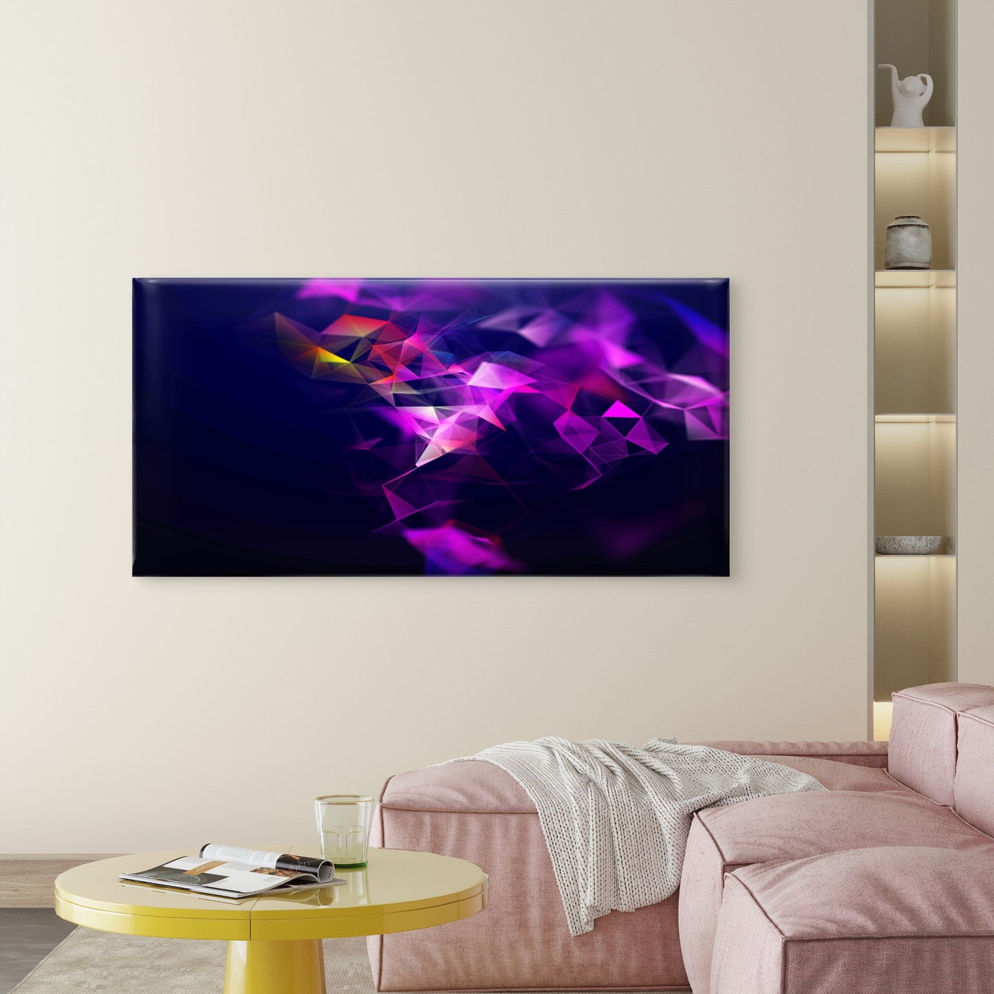 Vibrant And Futuristic Digital Wall Art Canvas Office Home Room Framed 120x60cm - Bella Home Decor