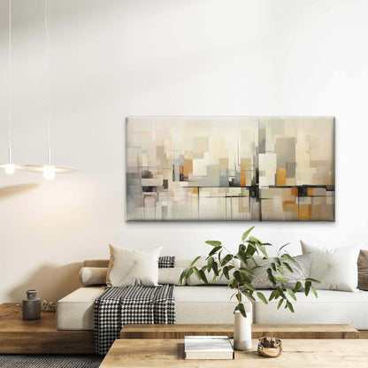 Modern Abstract Geometric Wall Art Canvas Office Home Room Framed 120x60cm - Bella Home Decor