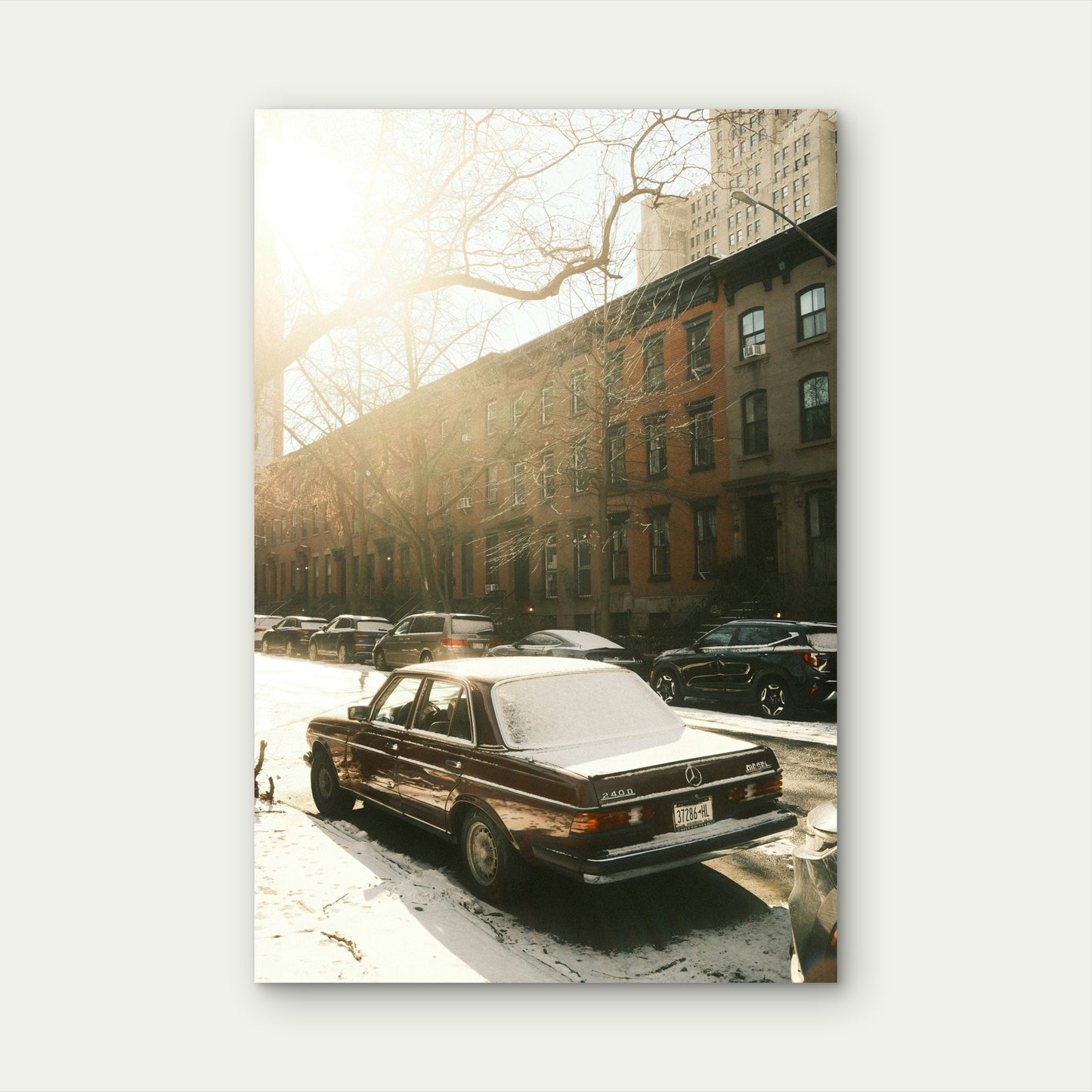 Mercedes-Benz W123 series 240D sedan 40x60cm Metal Print Ready to Hang