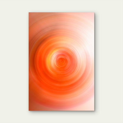 Abstract Orange and Pink Concentric Circles with Blur 40x60cm Metal Print Ready to Hang