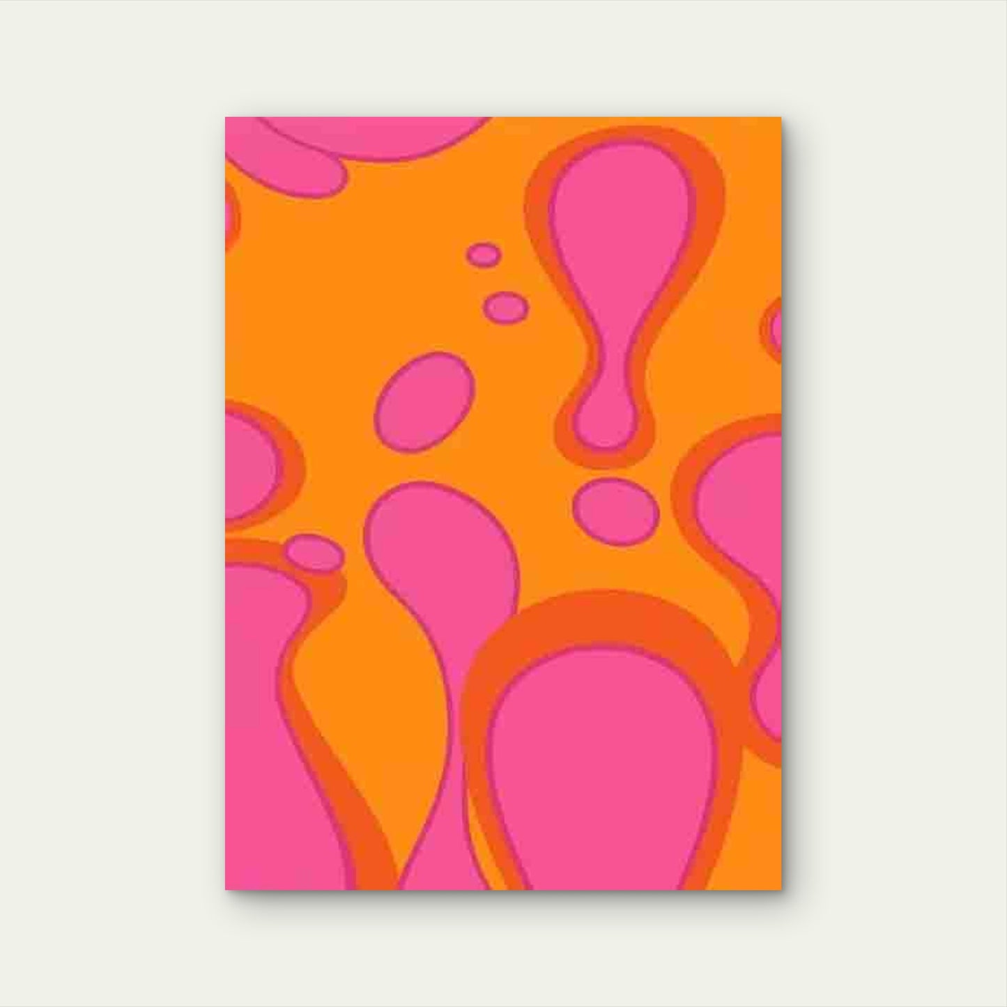 Abstract Retro Bubble Art Metal Print Ready to Hang - Bella Home Decor