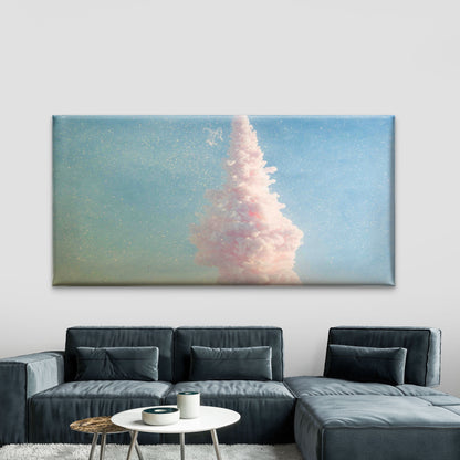 Pink Explosion Smoke Clouds Wall Art Canvas Office Home Room Framed 120x60cm
