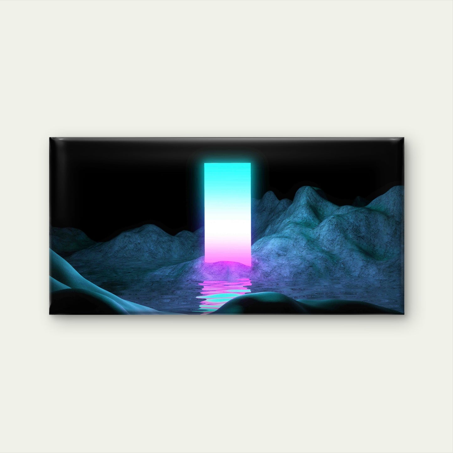 Glowing Space Portal Wall Art Canvas Office Home Room Framed 120x60cm - Bella Home Decor