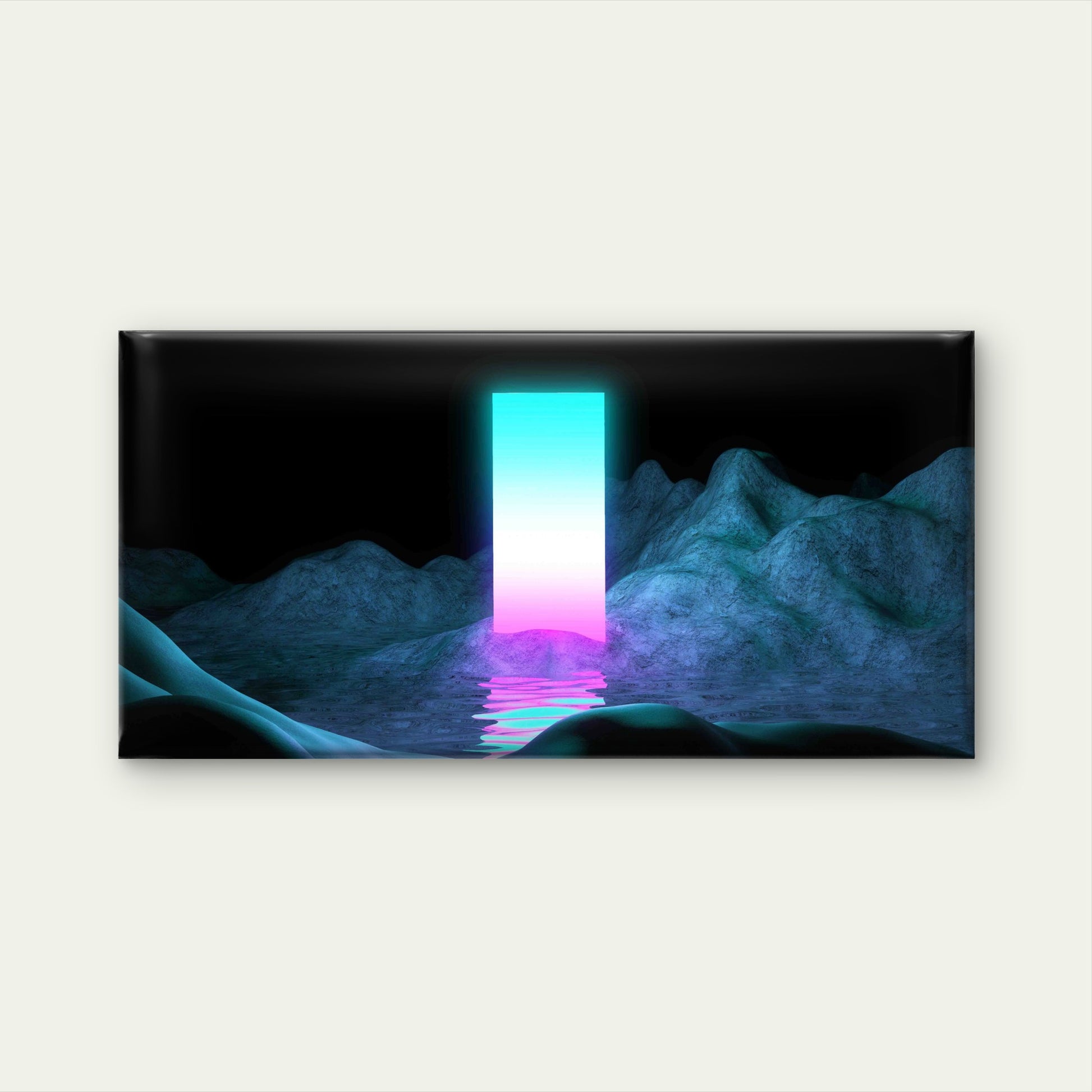 Glowing Space Portal Wall Art Canvas Office Home Room Framed 120x60cm - Bella Home Decor
